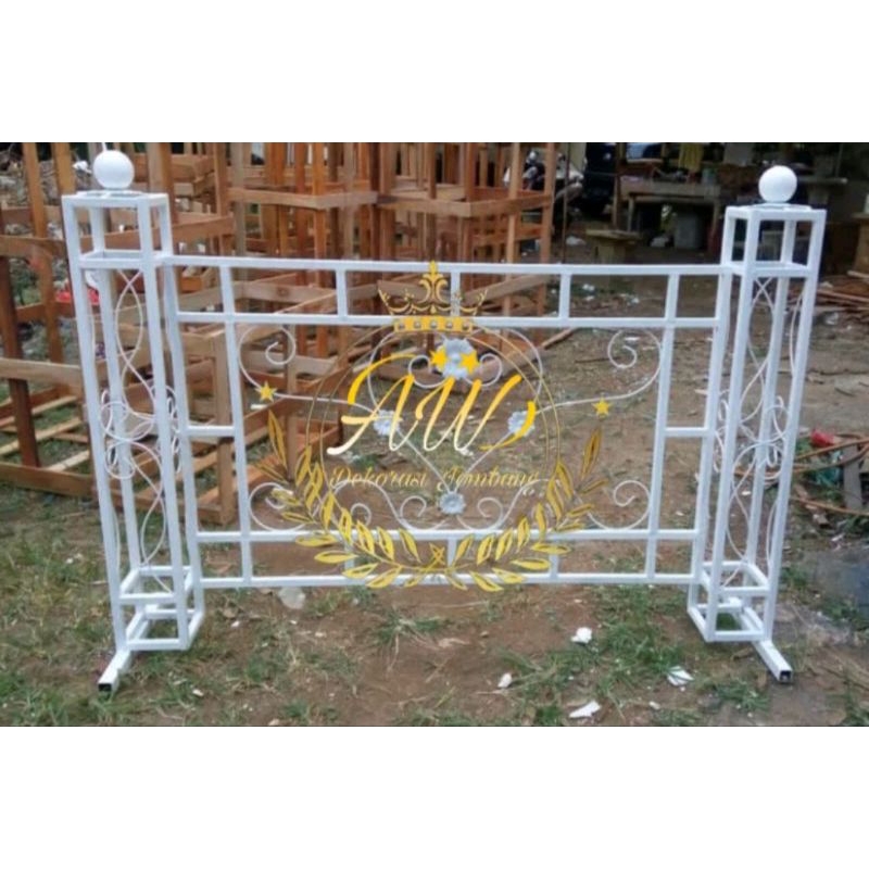 pagar vip dekorasi, pagar dekorasi, pagar pelaminan, pagar lorong jalan