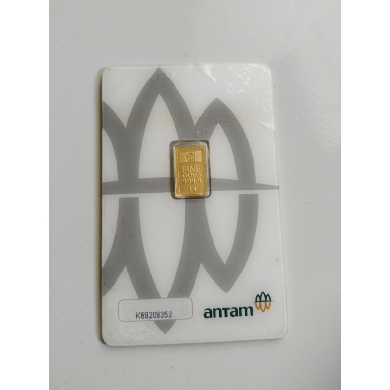 Emas Antam Logam Mulia 1 gram Fine Gold 999,9