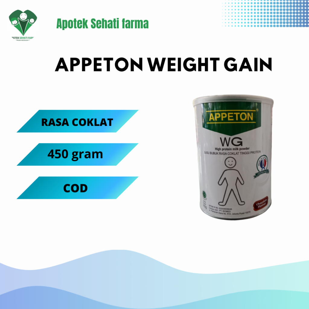 

APPETON WEIGHT GAIN ADULT 450gram RASA COKLAT