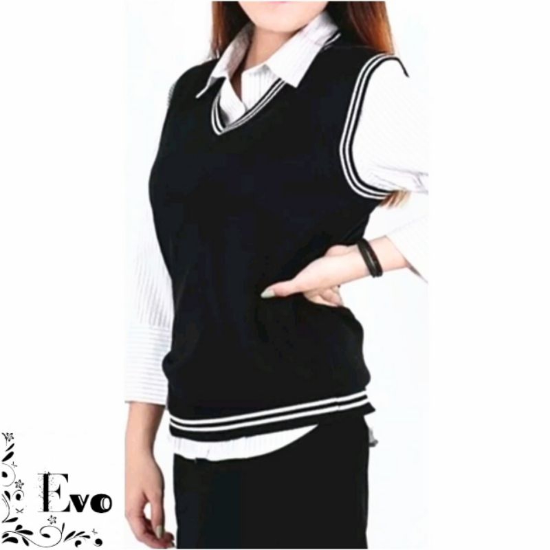 EVO - ROMPI RAJUT WANITA KNIT VEST ANAK SMA ROMPI OUTER KOREAN STYLE