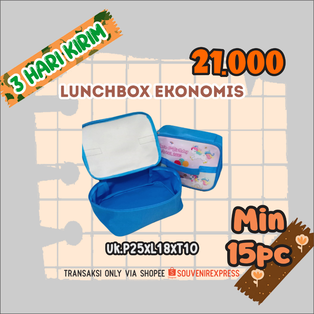 

Souvenir Lunchbox ekonomis/souvenir tas /souvenir tas custom/goodie bag