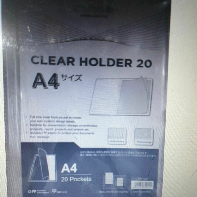 

Clear holder A4 Interx isi 20