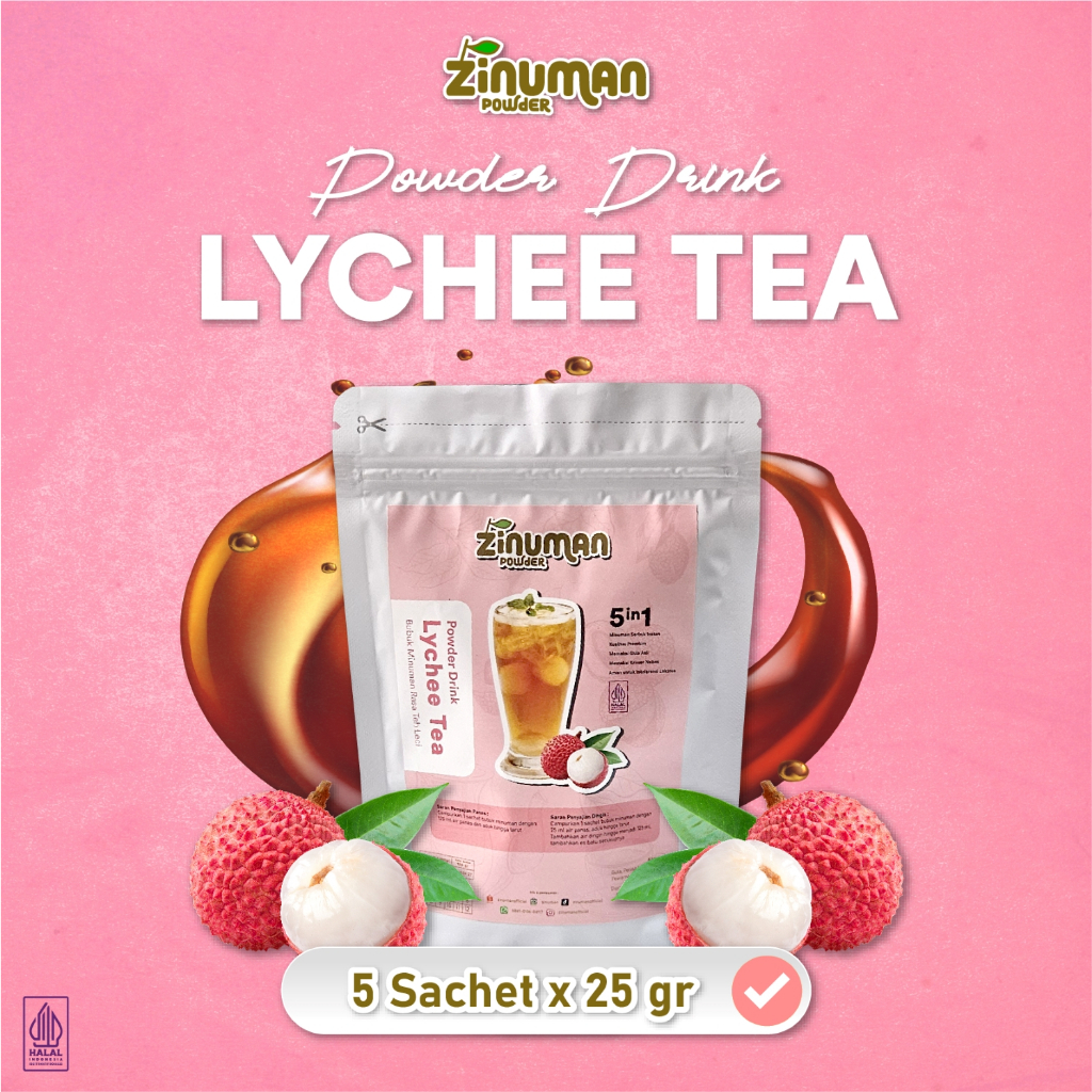 

Zinuman Powder Rasa Lychee Tea Sachet Pack 5s x 25 gr