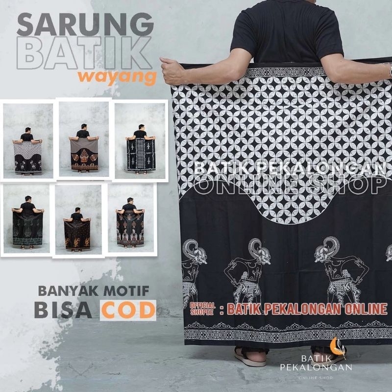 Sarung Batik Pria Dewasa Sarung Benowo Sarung Wayang Bima Sarung Style Santri Sarung Batik Pekalonga