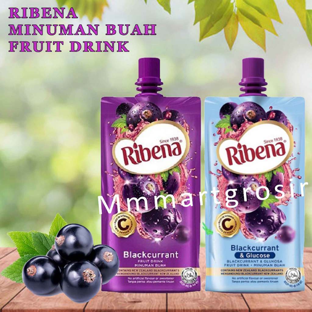 Ribena / Minuman Buah / Minuman Rasa Blackcurrant & Glucose / 330ml