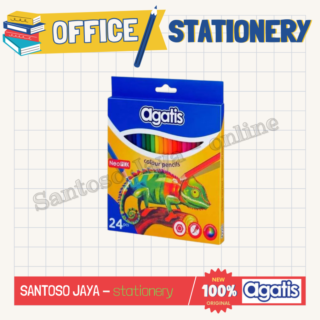 

Pensil Warna NeoPEX AGATIS - 24 Colour Pencils - 24L Panjang
