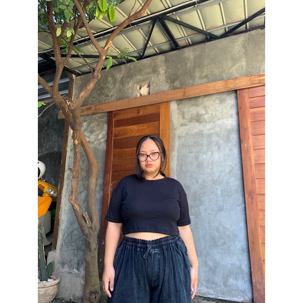 Goddess Bali Denise Crop Top Jumbo | Kaos Crop Big Size fit to LD 120cm BB 100KG
