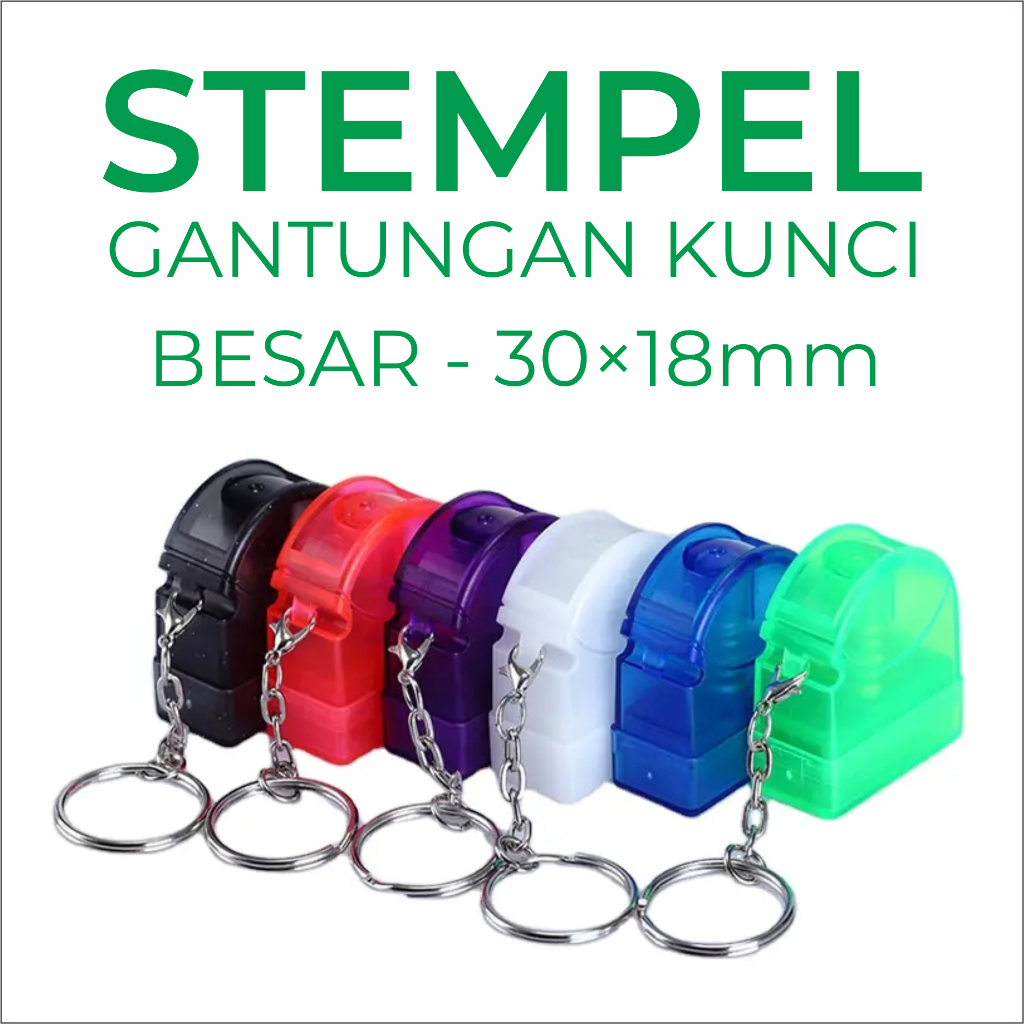 

STEMPEL MINI | KECIL | GANTUNGAN KUNCI | OTOMATIS | CUSTOM 30×18mm