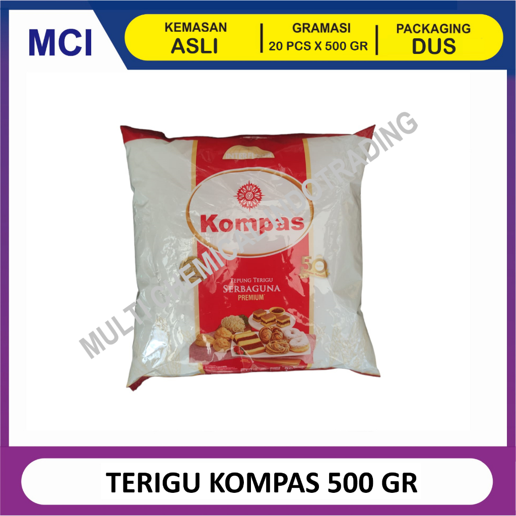 

TEPUNG TERIGU KOMPAS 500 GR - 1 DUS 20 PCS