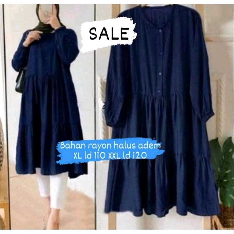Wiza Tunik Bahan Katun Rayon Premium Jumbo Busui LD110 LD120