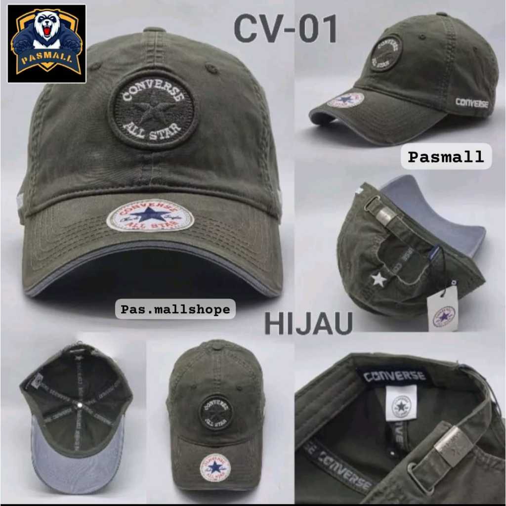 Topi Baseball Pria Original Import Converse Logo Bordir CV-01