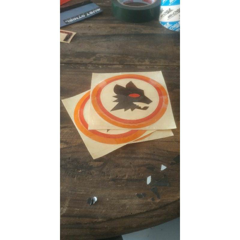 Sticker cutting logo As Roma