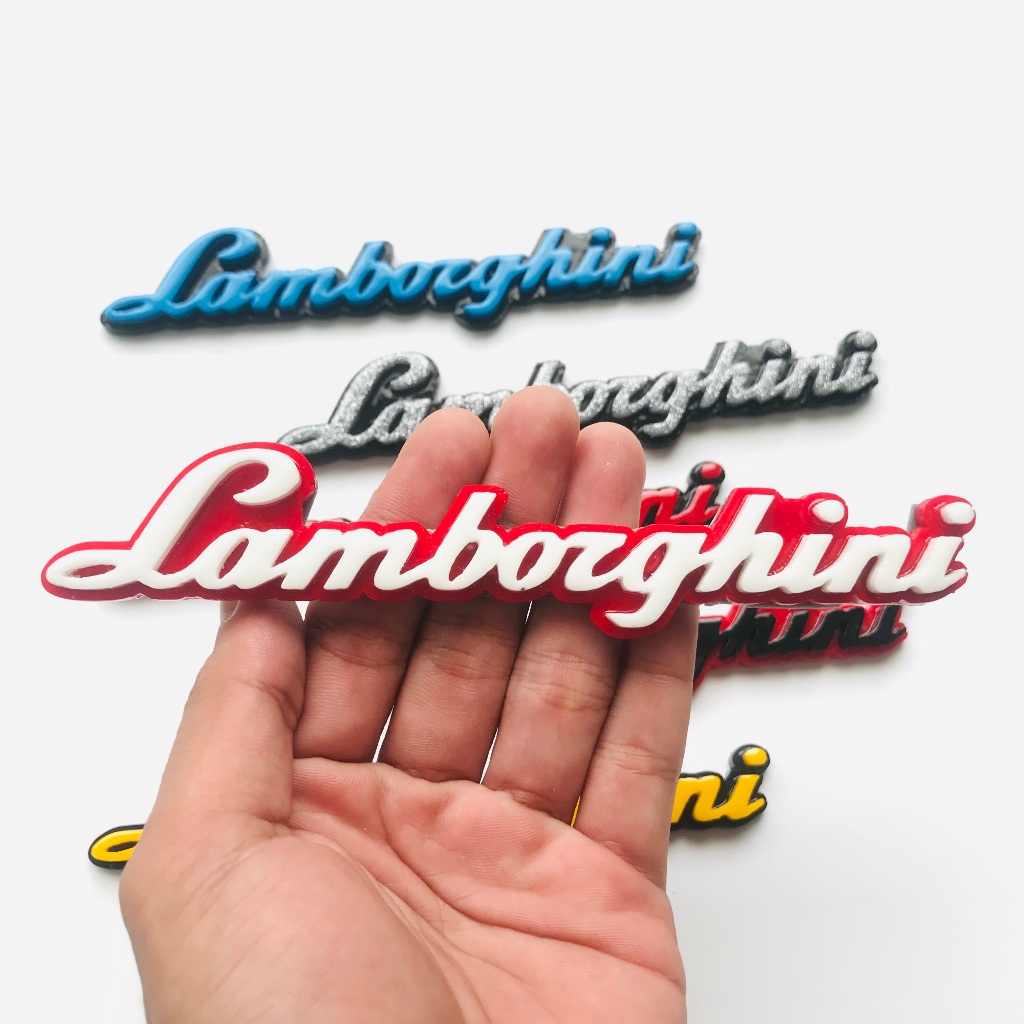 EMBLEM VARIASI MOBIL LAMBORGHINI HURUF TIMBUL 3 DIMENSI / AKSESORIS MOBIL