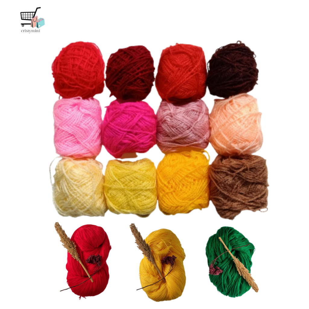 DISKON 11.11❗❗ BENANG SIET GULUNGAN BESAR 200G / Benang Rajut Siet / Benang Siet Benang Wool Benang 