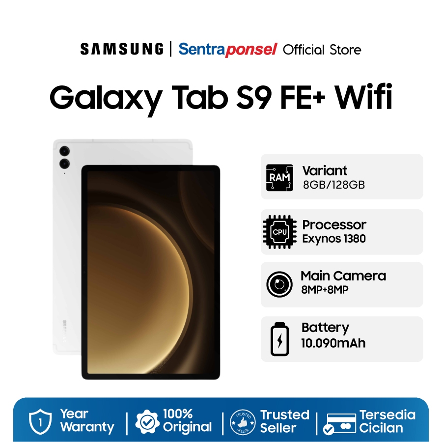 Samsung Galaxy Tab S9 FE+ Wifi Silver - Garansi Resmi