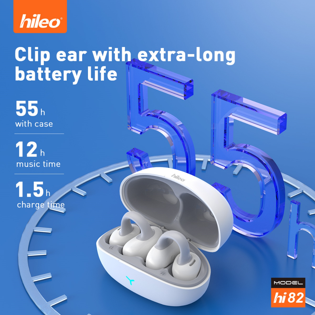 Hi82 wireless ear clip bone conduction headphones,Open sport earbuds/Earphone olahraga trendi Kualit