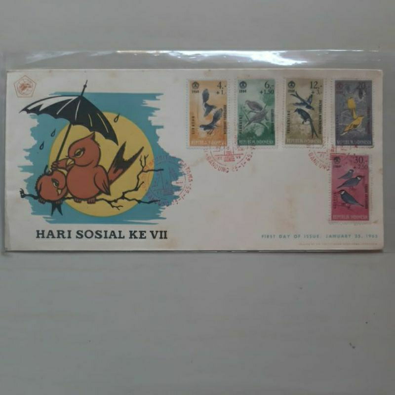 

Perangko prangko SHP 1965 Hari Sosial VII Burung