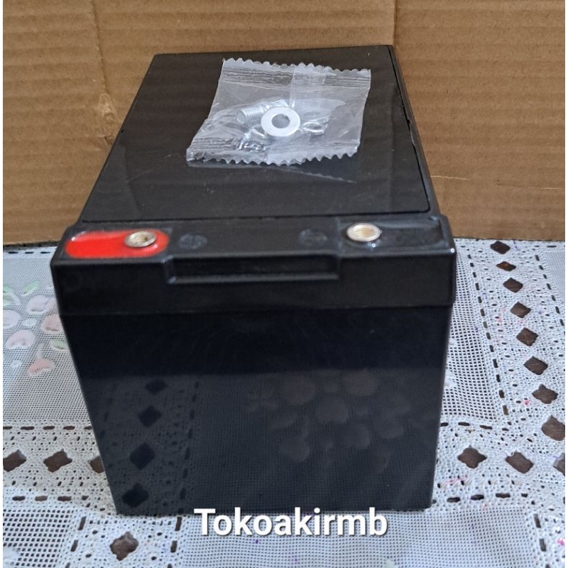 Aki sepeda listrik(12volt/12 ah),DRYPLUS, ( 15* 9,8*9)cm pala aki baut(berat 3kg)murah-3