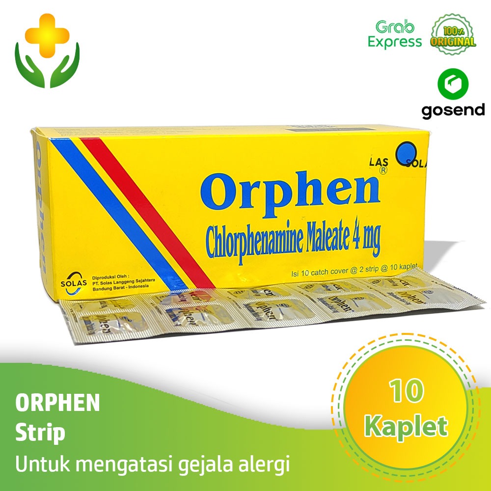 Orphen 4 mg Strip 10 Kaplet Obat Alergi Pilek Biduran Gatal