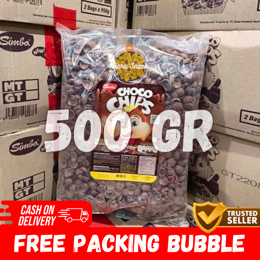 

[ 500gr ] Simba Choco Chips / Sereal Coklat Premium / Camilan Snack Kiloan Murah -B