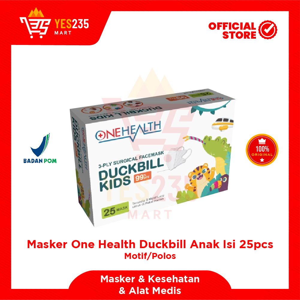 Masker One Health Duckbill Anak isi 25pcs