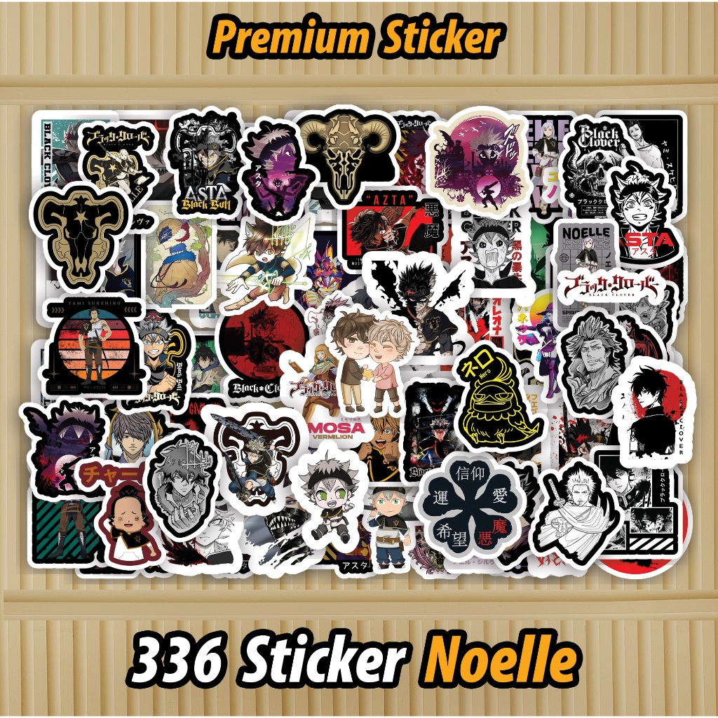 

336 PCS Sticker Noelle Silva Black Clover Waterproof sudah di Cutting