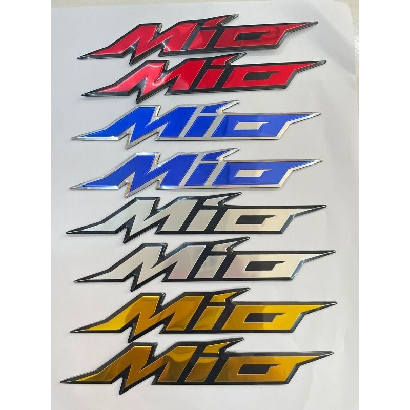2PCS EMBLEM MIO LOGO MIO TIMBUL 3D EMBLEM YAMAHA MIO DAN YAMAHA MIO 125 BUKAN STIKER MIO ATAU STICKE