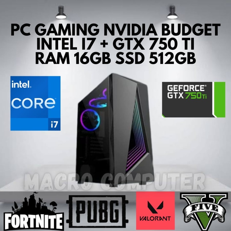 PC GAMING i7 + GTX 750 TI |SSD 512GB|RAM 16GB|PC I5 I7 |PC RAKITAN I7