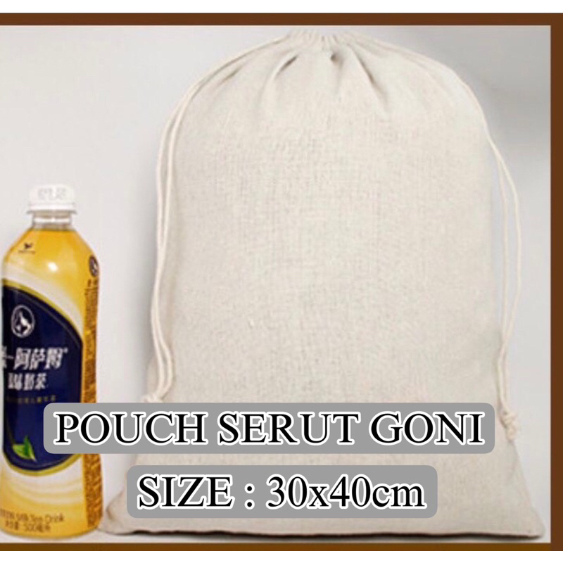 POUCH SERUT GONI POLOS SIZE 30x40 | POUCH SOUVENIR | POUCH SERBAGUNA | POUCH HAMPERS