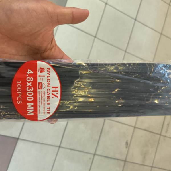 Nylon Cable ties 4.8 x 300mm Hitam kabel tali tie murah 30cm 300 mm Berkualitas