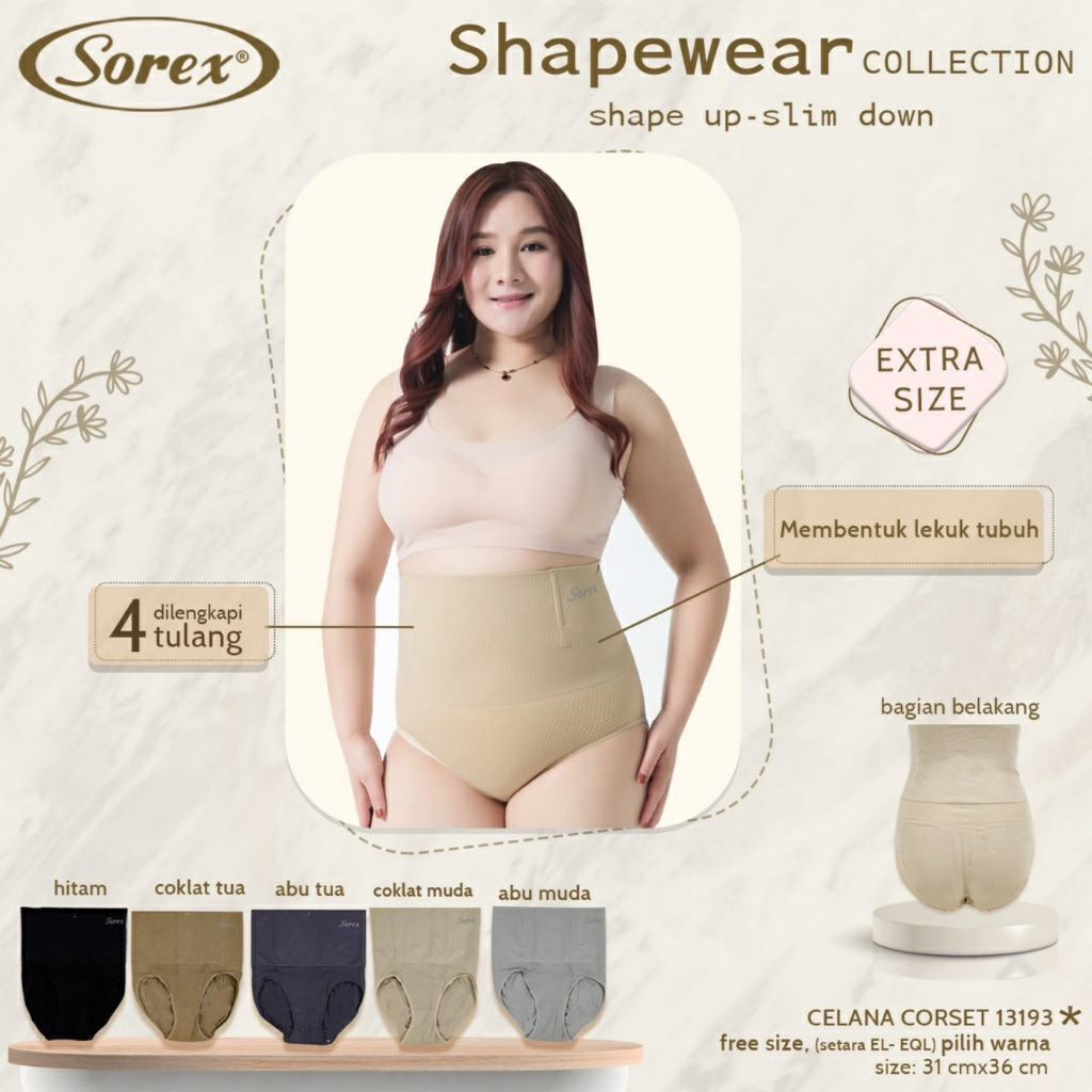 SM385 Sorex Celana Korset, Cd Korset Sorex Jumbo Free Size Besar (BB 70 - 95 Kg)