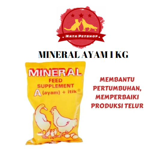 MINERAL Ayam Bebek 1Kg Untuk Campuran Pakan Pertumbuhan Produksi Telur Dan Daging