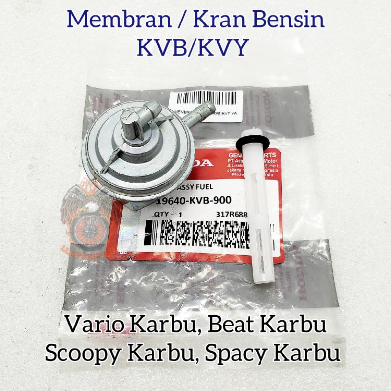 MEMBRAN KRAN BENSIN HONDA KVY ASLI ORIGINAL HONDA BEAT KARBU SPACY SCOOPY CARBU VARIO 110 KARBU PRES