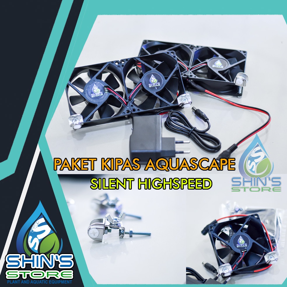 KIPAS AQUASCAPE SILENT HIGHSPEED 1 KIPAS, 2 KIPAS, DUDUKAN FLEXIBEL