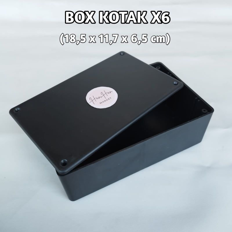 BOX KOTAK X6 / BOX PLASTIK HITAM SERBAGUNA KX 6