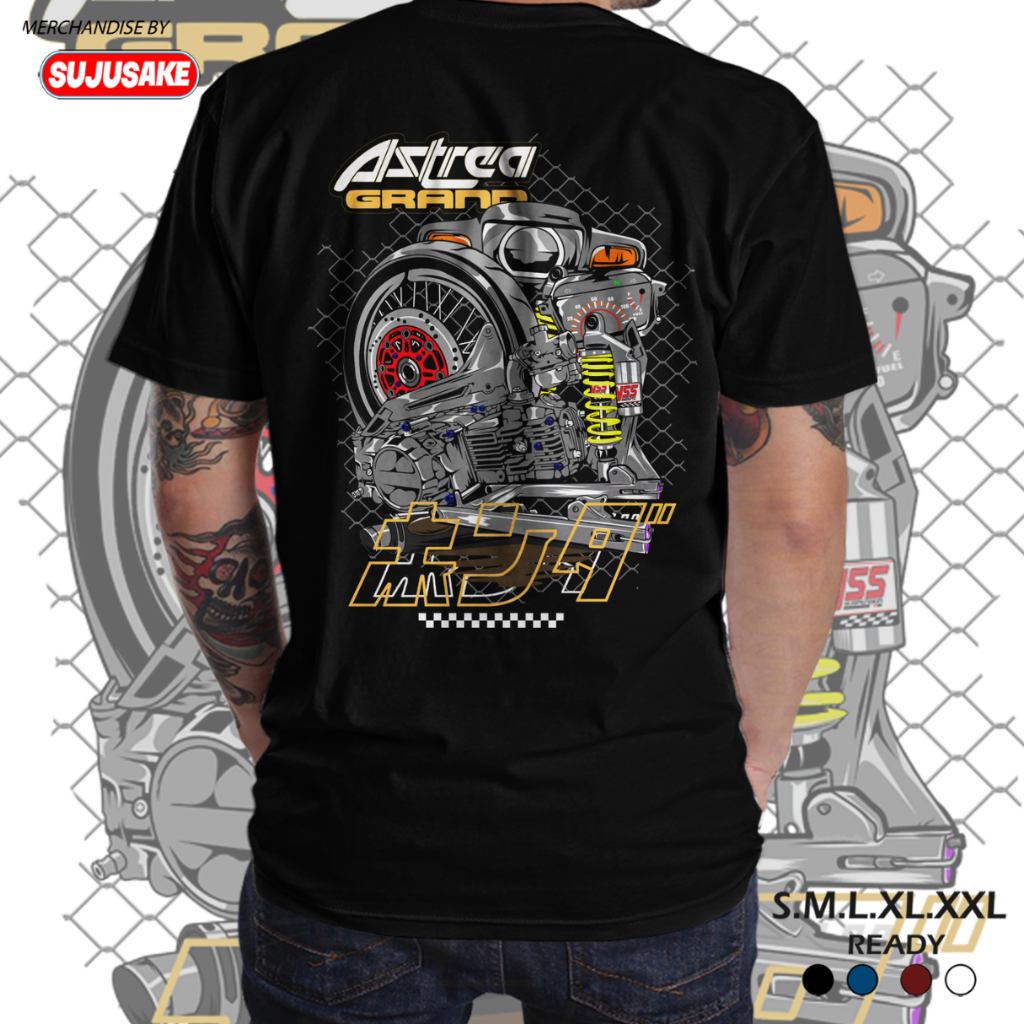 Baju Kaos Atasan Pria Cowok Honda Komunitas Astrea Grand Prima Herex Honda Gank Distro Original Mura