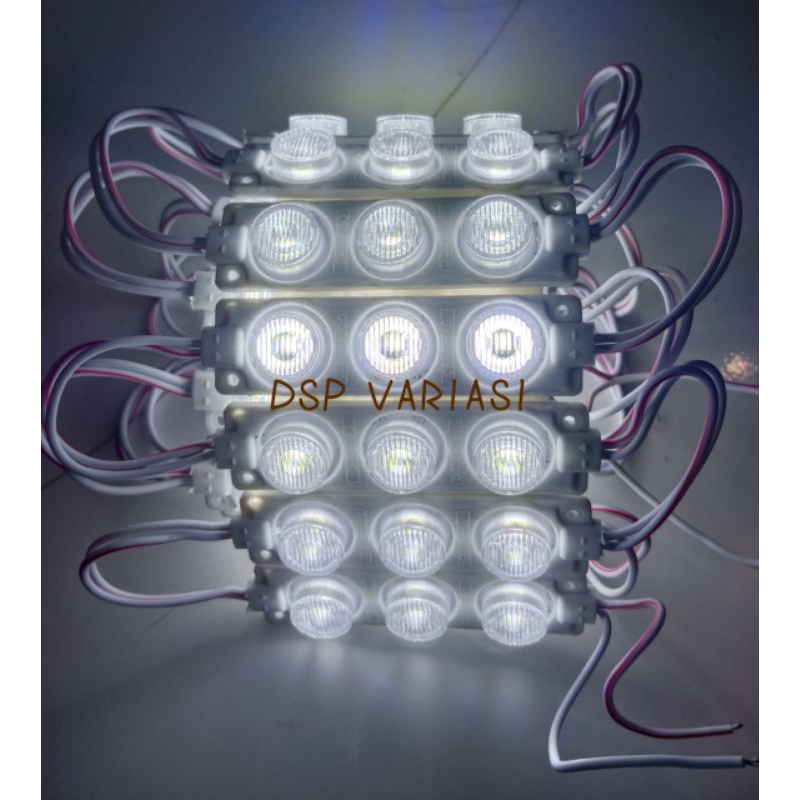 (grosir/ecer)MODUL LAMPU LED 3 MATA BESAR LAMPU KOLONG 3 WATT DC12VOLT /24 VOLT