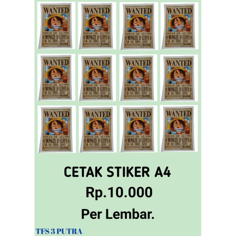 

Cetak Stiker A4 Glossy Per Lembar