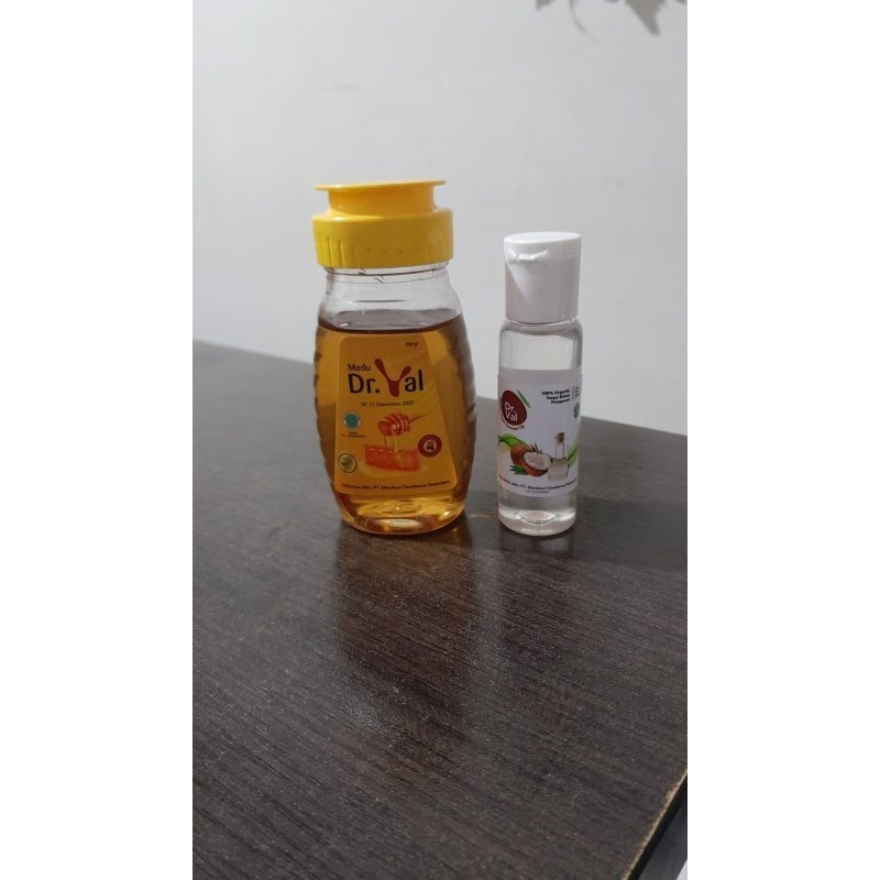 

[BUNDLING HEMAT] Madu Multiflora 125gr Dr.Val + VCO Dr.Val 30 mL