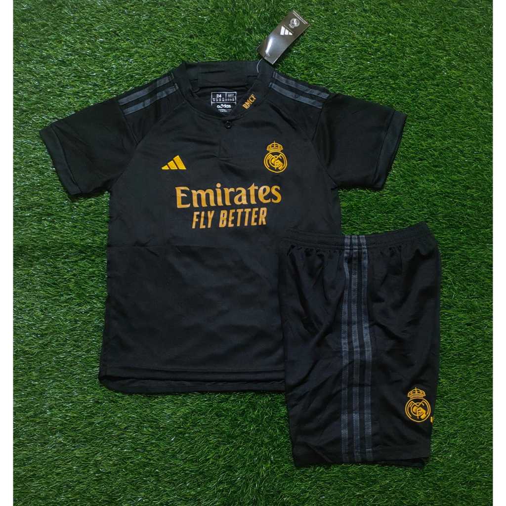 Jersey Kids Madridd 3rd 2023 2024 Grade Ori Import Setelan Baju Sepak Bola Anak Fullset Satu Set Usia 3 4 5 6 7 8 9 10 11 12 13 Tahun