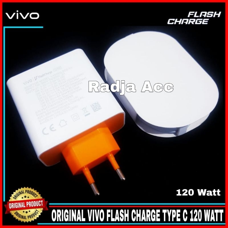 CHARGER VIVO IQOO 11 Z7 Z7 5G Z7X NEO 10 ORIGINAL FLASH CHARGE TYPE C 120 WATT