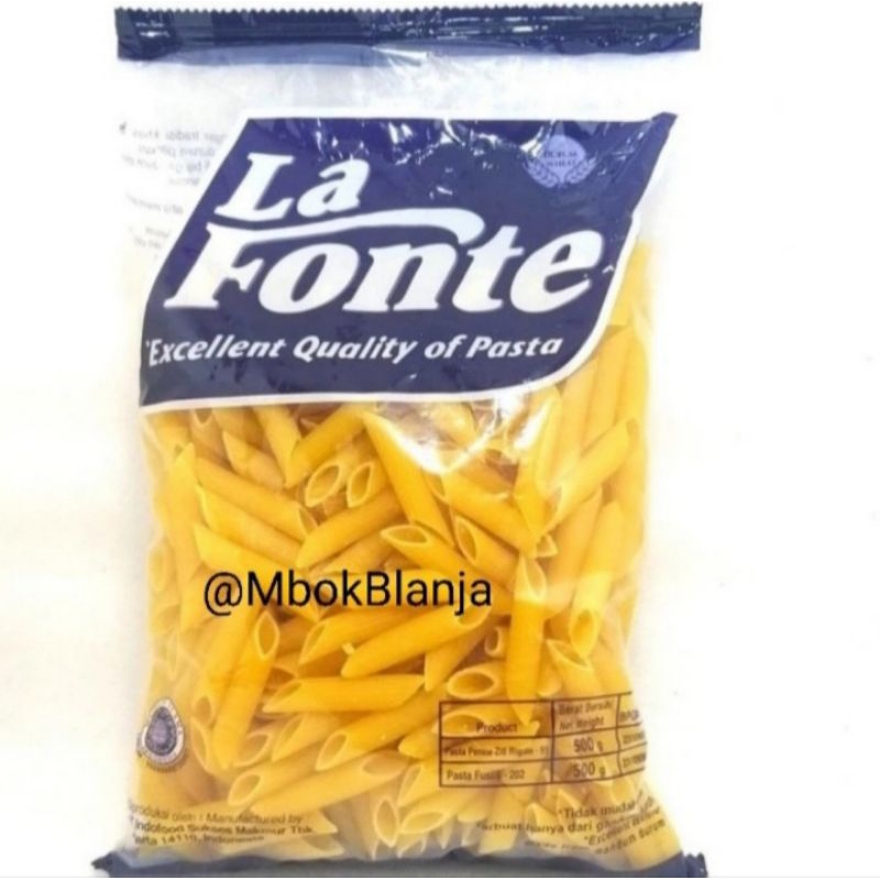 

La Fonte pasta pene penne penneziti rigati no 91, kemasan 500gr