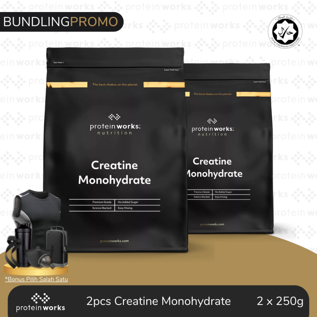 Promo 2 Pcs Creatine Monohydrate 250 gram TPW The Protein Works