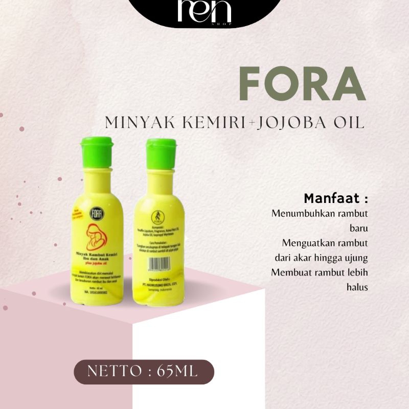 Fora Natures Minyak Kemiri + Jojoba Oil 65ml | Minyak penumbuh rambut