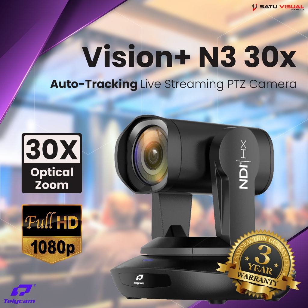 Telycam Vision+ N3 30X - NDI|HX Live Streaming PTZ Camera