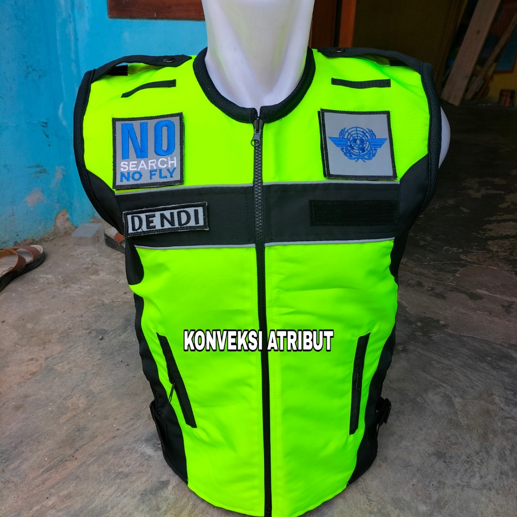 rompi avsec hitam waterproof