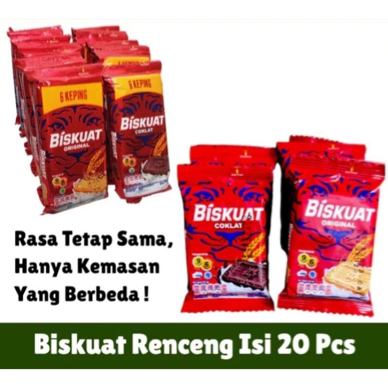 

Biskuat Renceng Original & Coklat ( 15,2gr x 20pcs ) Biskuit Biskuat Original Biskuat Chocolate Coklat