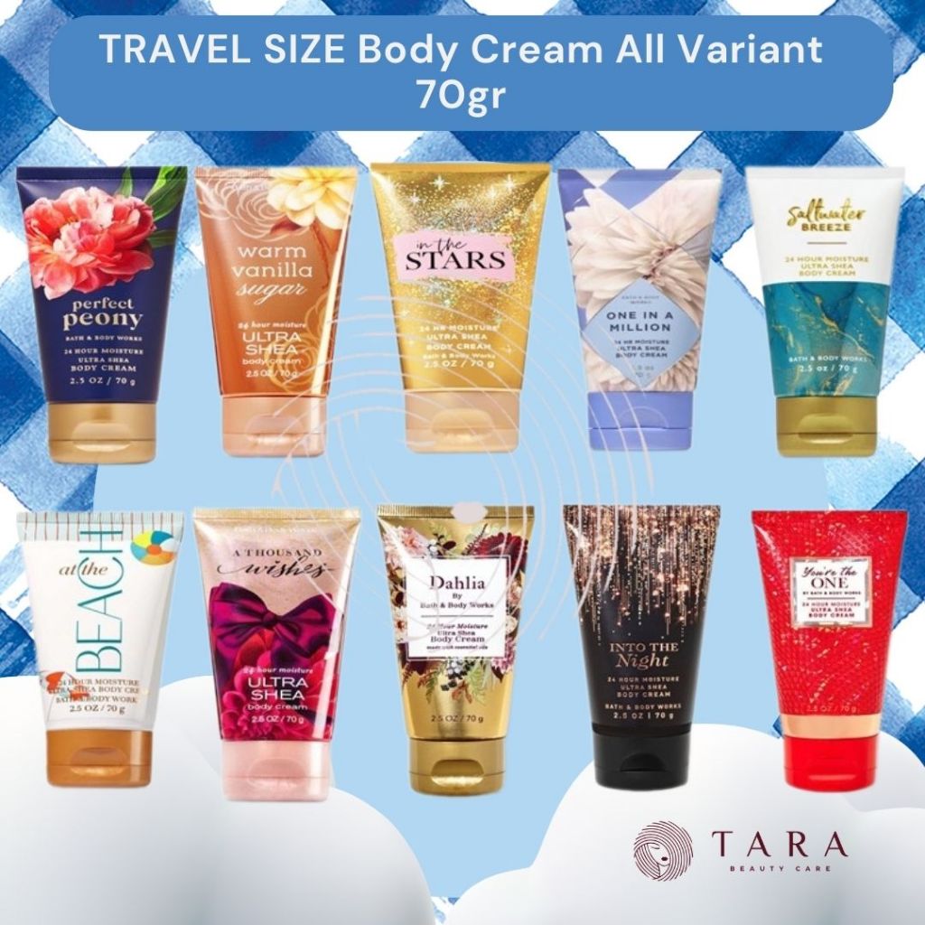 BBW Bath and Body Works TRAVEL SIZE Body Cream All Variant 70gr (Travel Size)