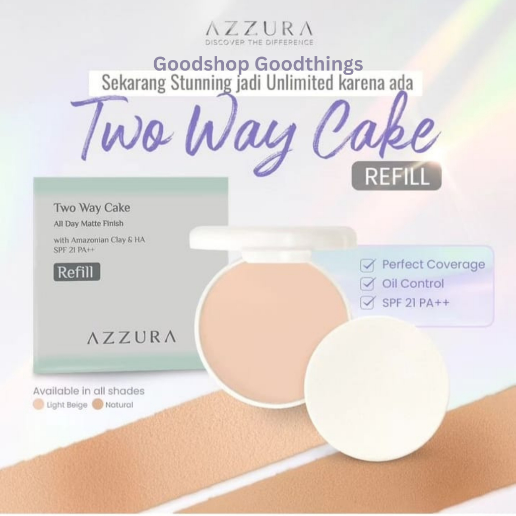 AZZURA TWO WAY CAKE BEDAK FOUNDATION SPF 21 ORi 100%