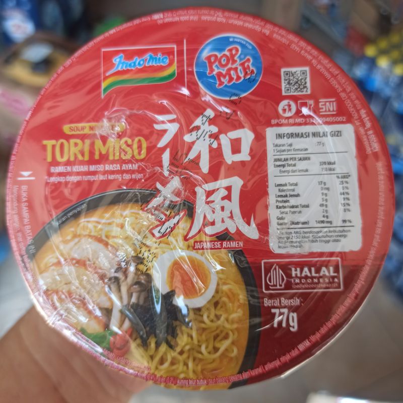 Pop Mie TORI MISO Ramen Kuah Miso Rasa Ayam